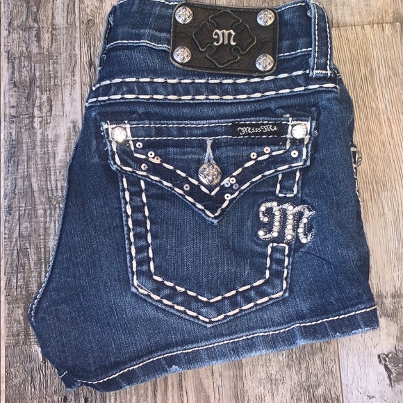 Miss Me Pants - Miss me blue jean denim shorts